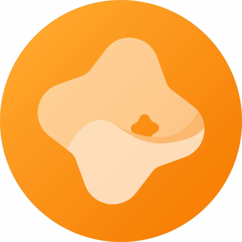Logo della Doppia Stella, su sfondo arancione